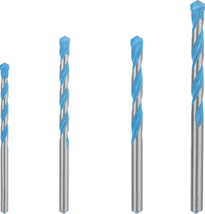 Conjunto de brocas Bosch EXPERT MultiConstruction CYL-9 com 4 peças.